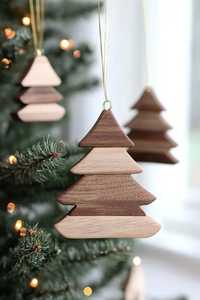 Ensemble de décorations de Noël en bois, décorations de table naturelles pour les fêtes de fin d'année, respectueuses de l'environnement, pour les réunions de famille - Product Image 4