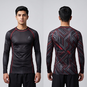 Vente en gros de Rash Guard MMA robuste à manches longues, sublimé, anti-frottement, pour l'entraînement aux arts martiaux, Fournisseur d'usine - Product Image 2