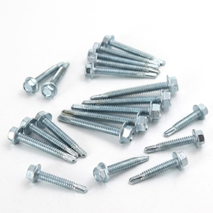 Vis autoperceuses en acier au carbone avec tête hexagonale et rondelle intégrée (métrique/pouce) galvanisées classe 8, haute résistance à la corrosion - Product Image 1