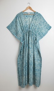 Tela de Alta Calidad Ecológica 100% Algodón con Encaje, Tie Dye, Estilo Bohemio, para Kaftán, Largo Maxi, Cintura Elástica, Mangas Dolman, Transpirable - Product Image 2
