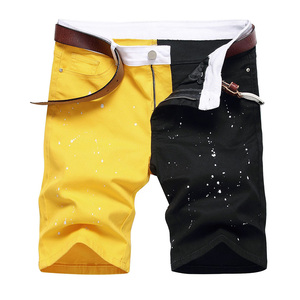 Pantalones Cortos de Mezclilla de Moda Urbana para Hombre, Logotipo Personalizado, Cintura Elástica, Fabricante, Jeans de Primera Calidad, Pantalones Cortos de Mezclilla Lavados - Product Image 1