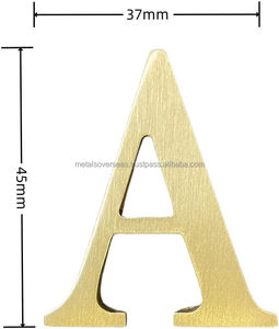 Letra del Alfabeto de Latón Macizo, Decoración de Pared con Fuente Inglesa Decorativa, Estilo Moderno, Duradero, Pulido, Personalizable - Product Image 2