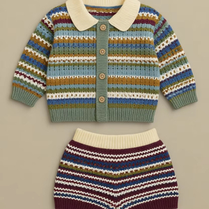 Soft Baby Knitwear Outfit Set Winter Clothing For Infant Comfortable Warm Fabric Custom Size Export Production - Product Image 1