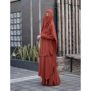 Grand Khimar Musulman, Écharpe Hijab, Abaya de Prière, Niqab 2 Couches pour Femme, Châles et Hijabs Islamiques pour la Prière, Couvre-tête pour Femme - Product Image 4