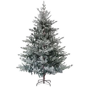 Albero di Natale Nordico Pre-Illuminato da 180 cm, Facile da Montare, con Effetto Neve, per Casa e Ufficio - Product Image 1