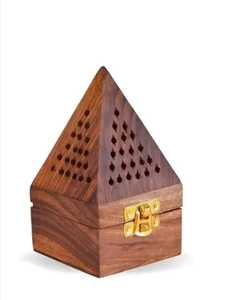 Brûleur d'encens en bois et laiton de style arabe pour la décoration de l'Aïd et du Ramadan, design moderne, diffuseur d'aromathérapie Bakhoor, articles cadeaux - Product Image 5
