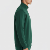 Özel Tasarım Erkek Regular Fit Yarım Fermuarlı %100 Pamuklu Polar Dijital Baskılı Nefes Alabilen Hızlı Kuruyan Astarlı Kışlık Sweatshirt