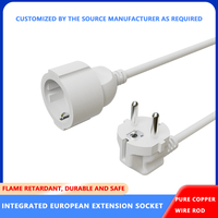 Câble d'extension de certification de sécurité, câble de câble de câble de câble de a mâle à a femelle en cuivre pur europe ip44 rallonge extérieure