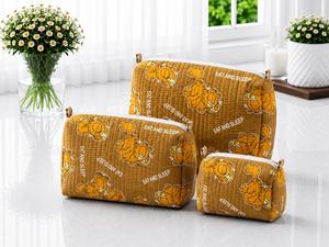 ชุดกระเป๋าเครื่องสำอางลายดอกไม้สีน้ำเงินพร้อมซิปปิดสำหรับการเดินทางและจัดเก็บเครื่องสำอาง - Product Image 6