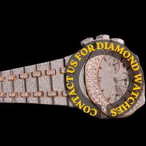 Design Attrayant, Fonctionnalités Multiples, Cadran Rond en Verre, Diamant Moissanite, Bicolore, Résistant à l'Eau, Entièrement Sertie de Diamants, Hip Hop, Nouvelle Collection - Product Image 2