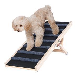 Rampa Pieghevole in Legno per Animali Domestici, Regolabile, Lunga 100 cm, per Cani e Gatti di Piccola e Grande Taglia Anziani, Accessorio per Letto - Product Image 1