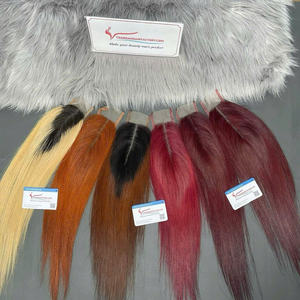 Meilleures ventes !! Extensions de cheveux vietnamiennes teintées avec closure en dentelle HD suisse, raie au milieu, cheveux de luxe, précommande - Product Image 1