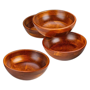 Juego de 3 cuencos decorativos de madera natural para organizar la cocina, para organizar la mesa, como centro de mesa para la mesa de comedor, para regalar. - Product Image 3