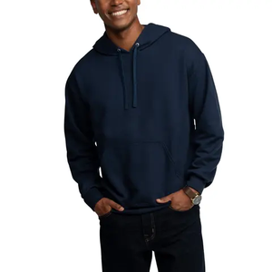 Sweat-shirts décontractés pour hommes, fabriqués en usine OEM, surdimensionnés, avec logo personnalisé imprimé en relief. - Product Image 1