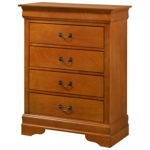 Gloria Mobili Louis Phillipe G3160-BC Comò in rovere con 4 cassetti elegante stile Louis Phillipe cassettiera - Product Image 2