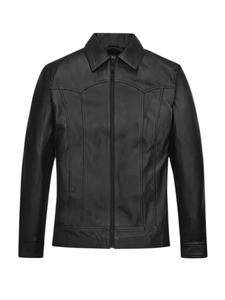 เสื้อแจ็คเก็ตหนังสีดำของเดวิด - Product Image 1