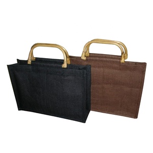 Bolsas de Regalo de Yute Personalizadas al por Mayor, Reutilizables, Ecológicas, con Logotipo Impreso, Tipo Gunny Bag, con Asa - Product Image 1