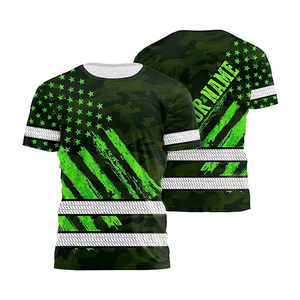 เสื้อเชิ้ตสะท้อนแสงแบบกำหนดเองสำหรับผู้ชาย เสื้อ Hi Vis พิมพ์ลายแบบ Sublimation พร้อมชื่อสั่งทำได้ ระดับ Class 3 เสื้อเซฟตี้สำหรับทำงาน - Product Image 1