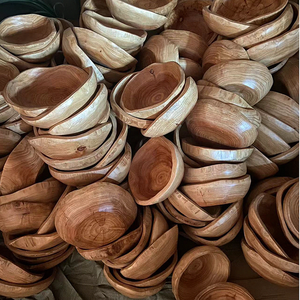 Bol décoratif en bois sculpté à la main, écologique et créatif, en racine de bois naturelle, pour servir des salades, des bonbons, des fruits lors de fêtes - Product Image 6