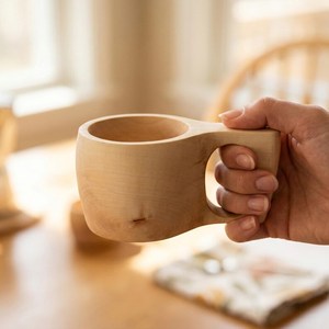 Handmade Wooden Drinking Cup Kuksa Minimalist Style Mug Eco Friendly <b>Bar</b> <b>Tools</b> Coffee Tea Cup for Camping and Adventure - Product Image 1