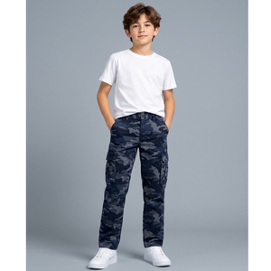 Wholesale Boys Cargo Long Pants Fashion Cotton <b>Trousers</b> Multi Pocket Design Comfortable Kids Casual Outdoor Clothing Manufacture - Product Image 5
