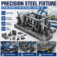 Fixation en acier usinée sur mesure à haute rigidité pour soudage CNC et ligne d'assemblage