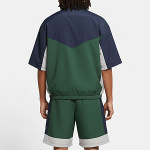 Top Quality Streetwear Color Block Panelled Nylon Windbreaker Short <b>Set</b> Custom Embriordery Logo Fashionable Shorts <b>Sets</b> For Men - Product Image 6