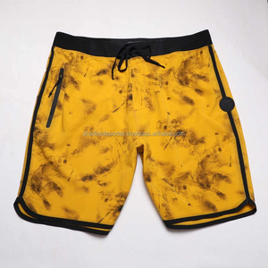 Nouveau Design hommes Shorts de plage 100% Polyester maillot de bain poches mi décontracté Surf Board Shorts solide tricoté à la mode maillots de bain - Product Image 6