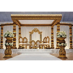 Impresionante Mandap de Boda del Sur de la India para Interiores, Mandap de Fibra de Primera Calidad, Estilo Tradicional Rajwada, para Bodas Tradicionales Tamiles, Nueva York - Product Image 1