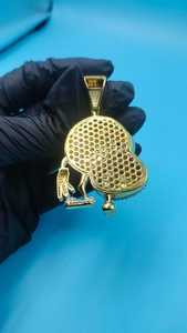 Colgante de Moissanita con Diseño de Globo y Bolsa de Dinero, Plata 925, Formas de Dibujos Animados Únicas, Bañado en Oro para Joyería Fina, Colgantes y Dijes - Product Image 5