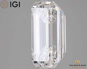 Elegance Diamond 5.00 CT Emerald Shape E Color VVS2 Clarity Lab Grown IGI Certified 11.67 MM Diamond for Fine Jewelry - Product Image 4