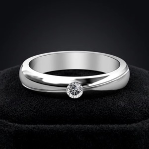 <b>Men</b>’s Classy Round Diamond Ring Elegant Luxury Wedding Engagement Band Premium Fine Jewelry for <b>Men</b> - Product Image 1