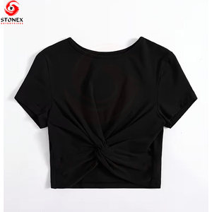 Custom Logo Women's Premium Cotton Crop Top Soft Breathable Casual T Shirt for Summer Fashion and Everyday Lifestyle Wear - Product Image 1