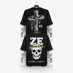 เสื้อเชิ้ตผู้ชายทรงสุภาพ คอโอ แขนสั้น พิมพ์ลายสกรีน ผ้าสแปนเด็กซ์/คอตตอน พรีเมียม 400gsm ระบายอากาศได้ดี เป็นมิตรกับสิ่งแวดล้อม - Product Image 1