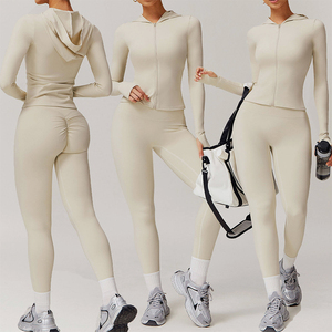 Conjunto Deportivo de Dos Piezas para Mujer, Ropa de Yoga con Cintura Elástica, Traje Deportivo para Entrenamiento, Pantalones de Chándal para Fitness - Product Image 1