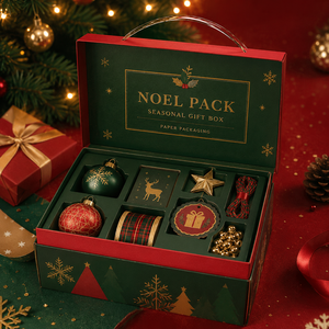 Boîte cadeau magnétique en carton rigide écologique haut de gamme personnalisée avec poignée, impression couleur intégrale, doublure en éponge dorée, OEM - Product Image 2