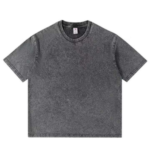 T-shirts de sport pour hommes en gros, manches courtes, polyester et coton, coupe oversize, unis et vierges - Product Image 1