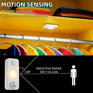 4PCS Rechargeable LED Motion-Sensing Bulbs <b>Wireless</b> Stick-On Night <b>Lights</b> for Drawers & Shelves Cabinet Lighting - Product Image 6