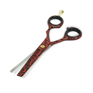 กรรไกรตัดผมสไตล์ญี่ปุ่น สีแดงดำเคลือบพิเศษ กรรไกรตัดผมสำหรับช่างตัดผม ตัดเส้นละเอียด ผลิตจากสแตนเลสโดย Stahlmann Pro - Product Image 4