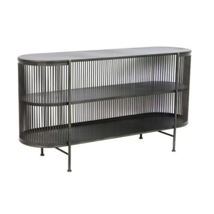 Modern <b>Metal</b> Living Room <b>Cabinet</b> with 2 Shelves Minimalist Design <b>Storage</b> Furniture for Home Use - Product Image 2