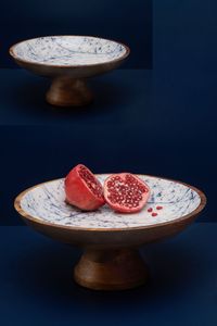 <b>Sticker</b> Enamel Printed Acacia Wood Fruit & Salad Wooden Bowl High Quality Handmade Serving Bowl for Hotel & Restaurant Wholesale - Product Image 3