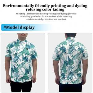 Camiseta de Golf Personalizada de Jersey 100% Algodón, Sublimación con Estampado Completo para Hombre, Gran Venta - Product Image 3