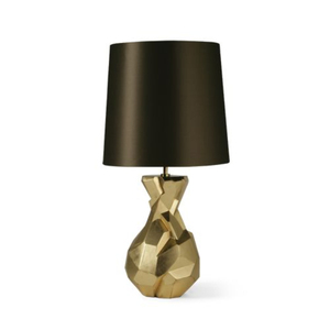 Lámpara de mesa moderna de metal con base dorada y pantalla de tela blanca para decoración de dormitorio, lámparas de mesa hechas a mano - Product Image 3