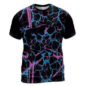 เสื้อยืดคอกลมแขนสั้นสำหรับผู้ชายผ้าคอตตอนถักแบบระเหิดสำหรับ100% ใหม่เสื้อคอกลมสีล้วนแบบว่างด้านหน้าระบายอากาศได้ดี - Product Image 6