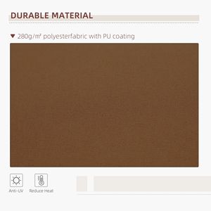 Toldo Retráctil Manual de 10FT X 8FT con Manivela Fácil de Abrir, Plegable, Protección UV para Patio, Terraza, Jardín, Inspirado en Café - Product Image 4