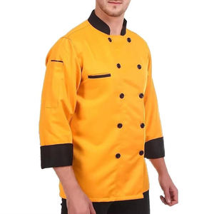 Uniformes de Chef de Lona Transpirable de Secado Rápido para Hombre, Manga Larga, Logotipo Personalizado, Uniformes de Chef para Restaurante y Bar - Product Image 2