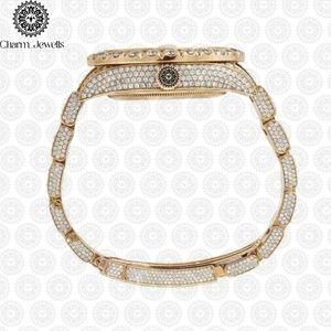 Reloj de Lujo para Hombre Charm, Acero Inoxidable, Esfera de 40 mm, Correa de 20 mm, Bisel con Diamantes, Cierre Oculto con Botón, Movimiento Mecánico, 10 Bar - Product Image 2