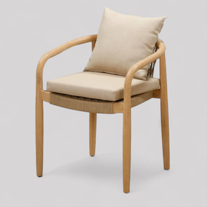 Single <b>Chair</b> Handwoven Ropen Back and Seat Soft Cushion for Home Furniture and Garden Furniture - Product Image 1