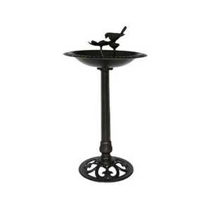 Solar Glass Daisy Bird <b>Bath</b> Stake White Floral Design <b>Lighted</b> Outdoor Garden Birdbath Wild Bird Feeder Landscape Yard Art Bowl - Product Image 1