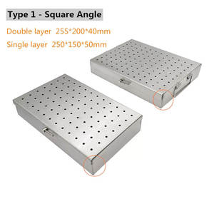 Hot selling Single Layer Sterilization Tray Case <b>Silicone</b> <b>Pad</b> Aluminum Tray Pentax sterilized boxes CE ISO approved - Product Image 6